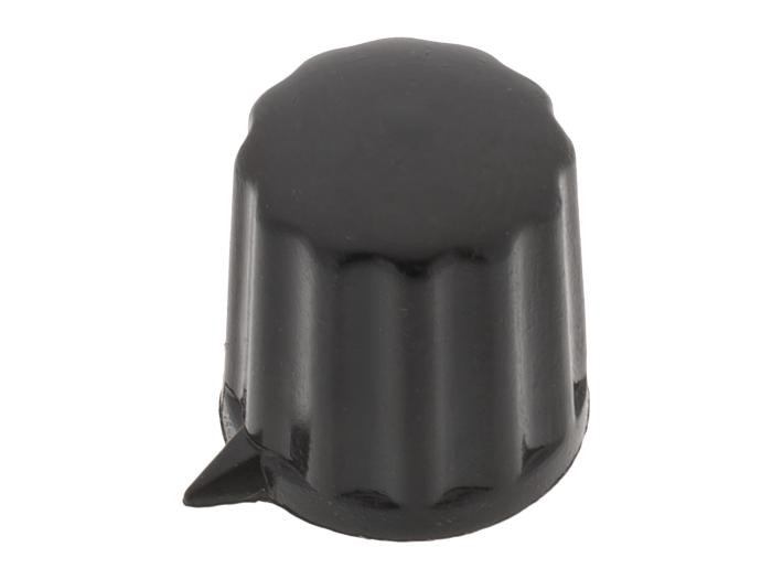 Ratt svart plast ø12x12.8mm med pil stoppskruv @ electrokit (1 av 2)
