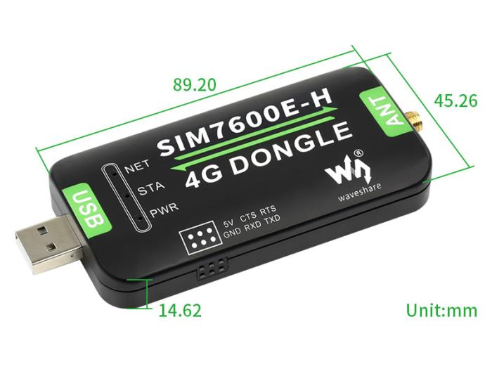 4G / GNSS USB dongle SIM7600E-H @ electrokit (8 av 9)
