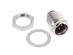 XLR mini 3-pol hane chassie @ electrokit