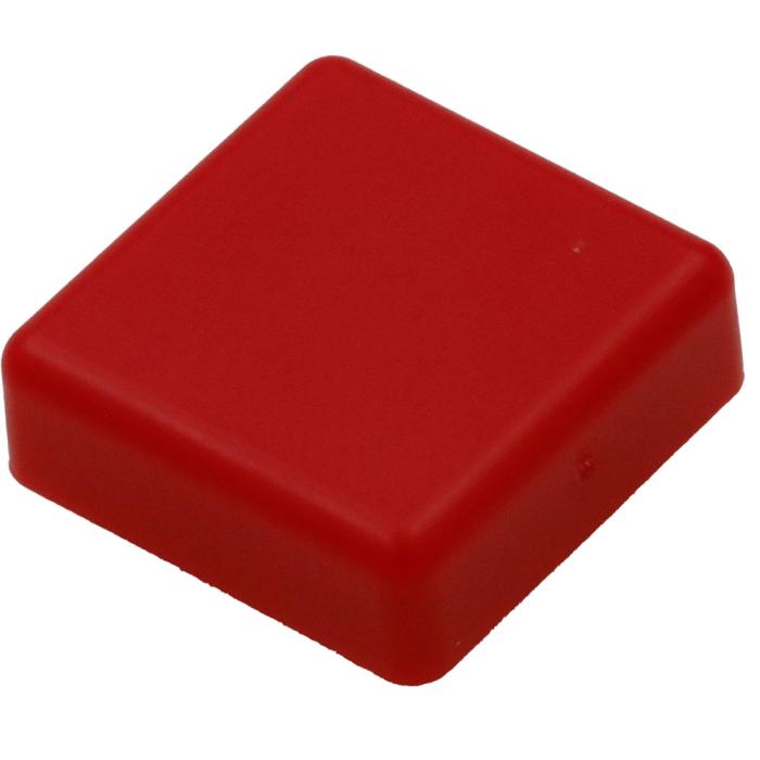 Cap for push button 12x12mm - red @ electrokit (1 of 1)