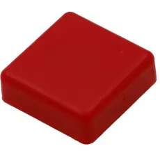 Topp för tryckknapp 12x12mm - röd @ electrokit