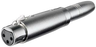 Adapter 3-pol XLR hona till 6.3mm hona mono @ electrokit