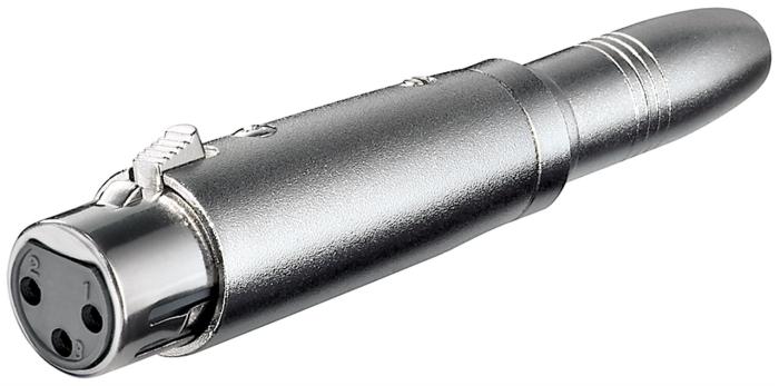 Adapter 3-pol XLR hona till 6.3mm hona mono @ electrokit (1 av 1)