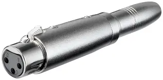 Adapter 3-pin XLR female to 6.3mm female mono @ electrokit