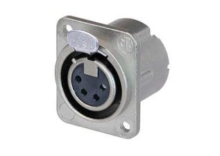 XLR 4-pol hona chassi silver @ electrokit