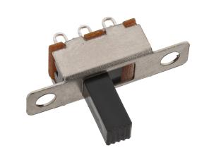 Skjutomkopplare 1-pol on-on l&ouml;d&ouml;ron @ electrokit