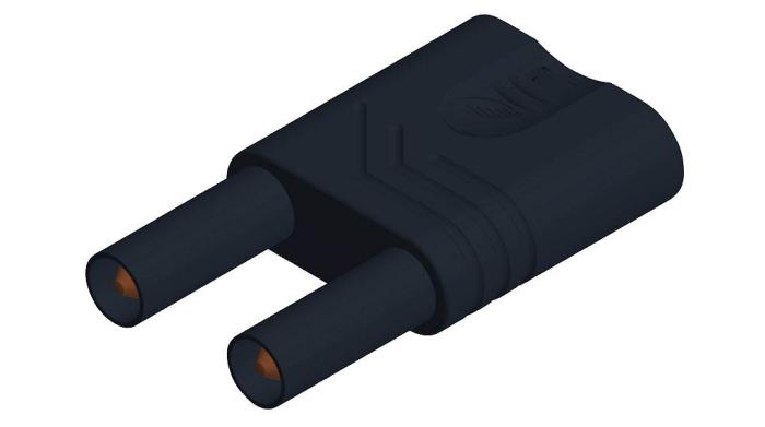 2x banana 4mm stackable, short-circuit, shunt black @ electrokit (1 of 1)