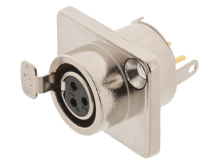 XLR mini 3-pol hona chassie @ electrokit (3 av 3)