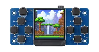 Spelkonsol f&ouml;r Raspberry Pi Zero - 1.3" LCD + 12-knappar @ electrokit