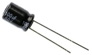Electrolytic capacitor 100uF 50V 105C &oslash;8x11.5mm 6000h @ electrokit