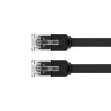 UTP Cat6 flat nätverkskabel 2m svart Cu @ electrokit