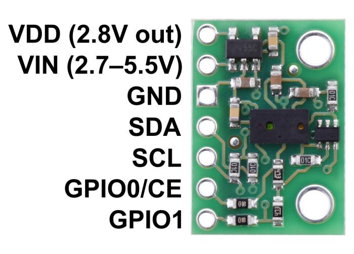 Distance sensor 600mm VL6180X @ electrokit (3 of 7)