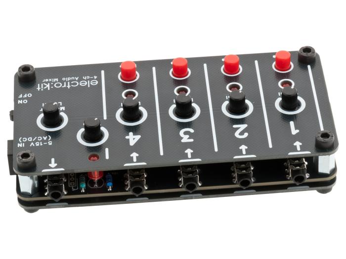 Audiomixer 4-kanal mono 5-15V @ electrokit (2 av 5)