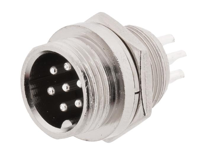 Kontakt GX12 plugg 7-pol chassi @ electrokit (1 av 2)