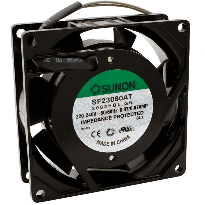 Fläkt 80x80x25mm 230VAC 30dBA 30.6m³/h @ electrokit (1 av 1)