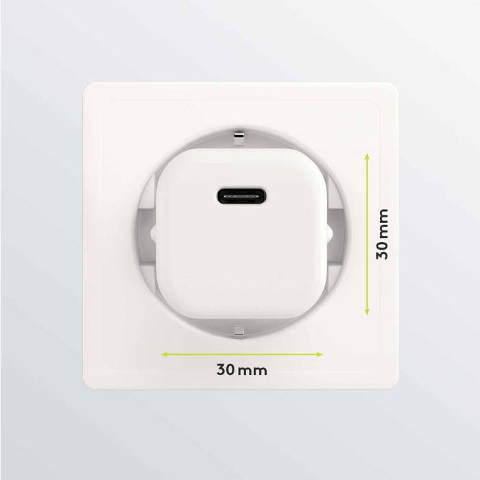 USB-C PD GaN charger 20W white @ electrokit (2 of 3)