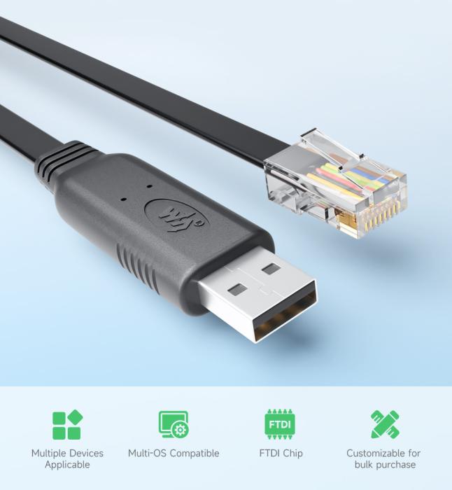 RS232 konsolkabel USB till RJ45 1.8m @ electrokit (5 av 5)