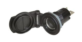 12V inf&auml;llt DIN-uttag sn&auml;pplock 12mm @ electrokit