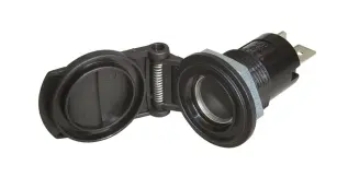 12V inf&auml;llt DIN-uttag sn&auml;pplock @ electrokit