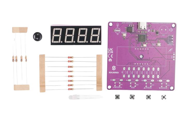 Pomodoro-timer med RP2040 - byggsats @ electrokit (2 av 5)