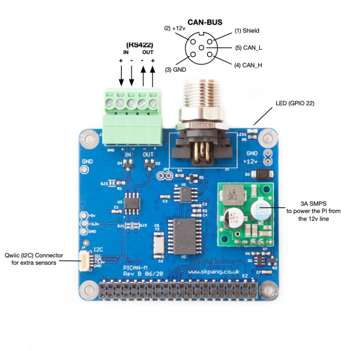PiCAN-M med NMEA 0183 & NMEA 2000-kontakt @ electrokit (3 av 4)