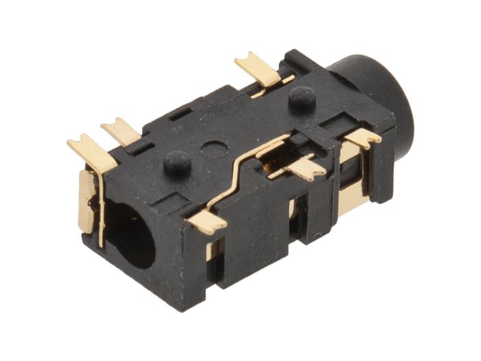 3.5mm hona 4-pol 2 brytare SMD @ electrokit (2 av 2)