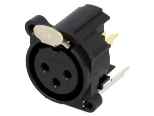 XLR 3-pin female PCB straight @ electrokit