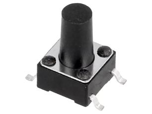 Taktil omkopplare SMD 6x6x9.5mm svart @ electrokit