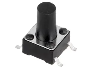 Taktil omkopplare SMD 6x6x9.5mm svart @ electrokit