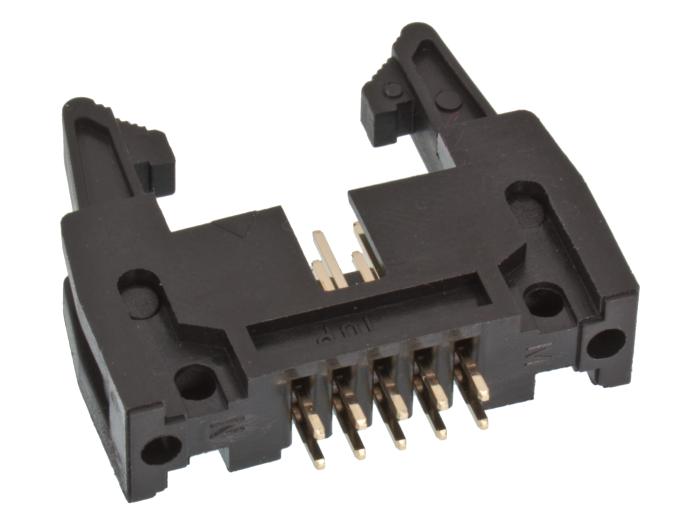 IDC box header PCB 10-p with long ejector 2.54mm @ electrokit (2 of 2)