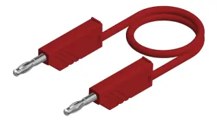 Testsladd 4mm bananplugg 1m 1mm² röd @ electrokit