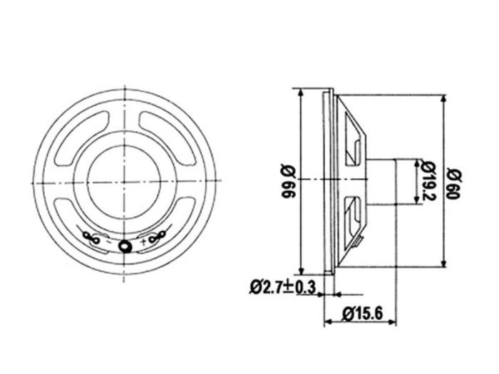 Speaker 8ohm ø66mm 2W @ electrokit (2 of 2)