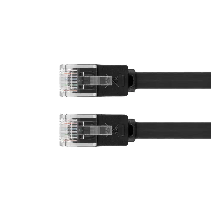 UTP Cat6 flat patch cable 3m black Cu @ electrokit (1 of 4)