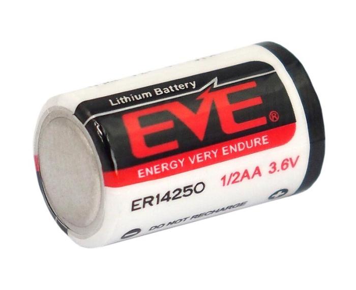 Litium tionylklorid 3.6V 1/2 AA 1200mAh EVE @ electrokit (3 av 3)