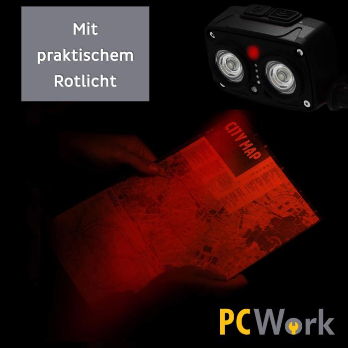 Pannlampa Pro 2x LED 720lm laddningsbar USB-C @ electrokit (6 av 9)