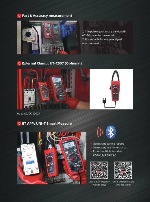 Multimeter Solar Pro PV 2500VDC IP67 UT197PV @ electrokit (13 av 13)