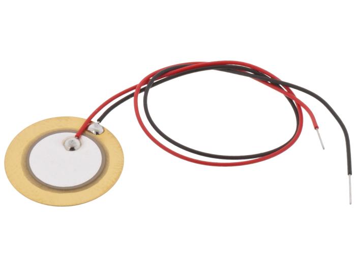Piezoelement ø15mm med sladd 7BB-15-6L0 @ electrokit (1 av 1)