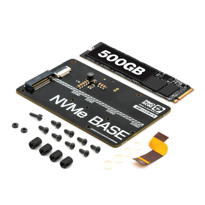 NVMe Base för Raspberry Pi 5 + 500GB SSD @ electrokit (1 av 4)