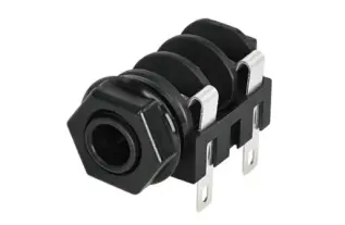 6.3mm female 2-pin mono chassis @ electrokit