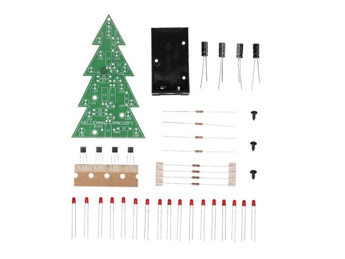 Julgran blinkande med 16 LED - byggsats @ electrokit (2 av 4)