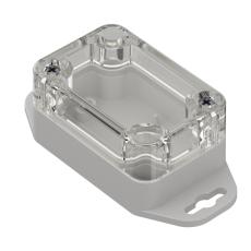 Enclosure 60x40x30mm clear lid ABS IP65 @ electrokit