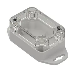 Apparatl&aring;da 60x40x30mm transp lock ABS IP65 @ electrokit