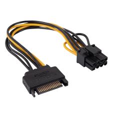 Adapterkabel SATA power 15-pin till PCIe 6+2-pin @ electrokit