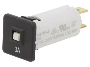 Automatsäkring T9-611 3A 240VAC 48VDC @ electrokit