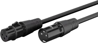 Balanserad XLR-kabel 3-pol hane till hona 10m @ electrokit