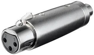 Adapter 3-pin XLR female to RCA female @ electrokit