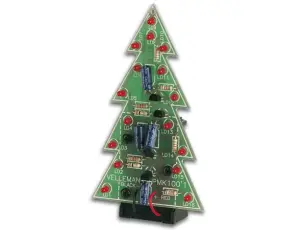 Christmas tree with 16 flashing lights - soldering kit @ electrokit