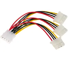 F&ouml;rgreningskabel Molex 4-pin hane till 3x hona @ electrokit