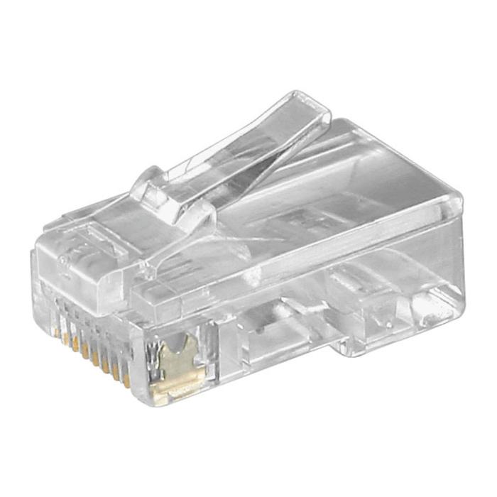 Modular connector 8P8C - RJ45 round cable @ electrokit (1 of 1)