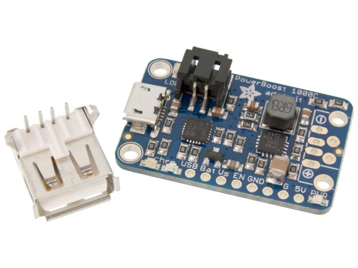 PowerBoost Li-Po-laddare 3.7V / 5V USB @ 1A @ electrokit (1 av 2)